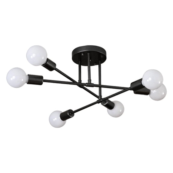 Fzaqwen 6 Light Ceiling Light Fitting Ceiling Lamp Chandelier E27 for Living Dining Room Black 1