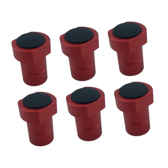 Fzaqwen 6 Pieces Bench Dog Clamp, Table Brake Woodworking Stop for Workbench Positioning Red 19mm