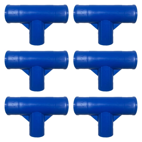 Fzaqwen 6 Pieces T Joint Support Fittings Pool Frame Connector Spare Parts Swimming Pool Accessories for 28273 Rectangle Frame Pools Blue