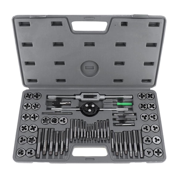 Fzaqwen 60Pcs and Die Set Threading Tapping Hand Tool for Cutting External and Internal