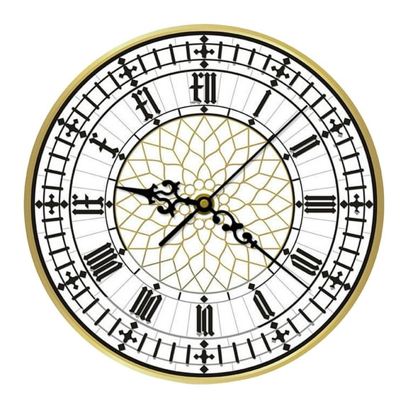 Fzaqwen Acrylic Wall Clock, Big Ben Clock, Silent, Non-audible, Analog Clock for Office,