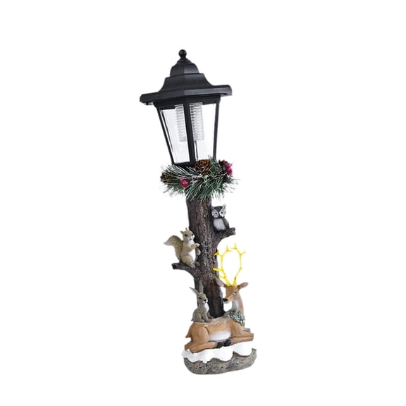 Fzaqwen Animal Outdoor Garden Statue Resin Sculpture with Solar Outdoor Light Stylish Decorative Crafts Landscape Lamp for Yard Patio Deer and Rabbit