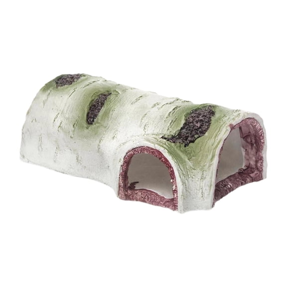 Fzaqwen Aquarium Decoration Fish Hide Cave Multipurpose Habitats Decor Resin Hollow Tree M