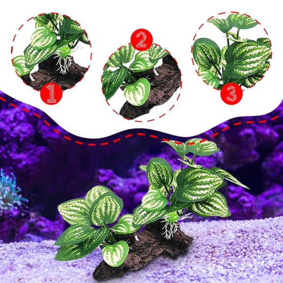 Fzaqwen Aquarium Plant Fish Tank Plants for Small Tank Landscaping Reptile Terrarium