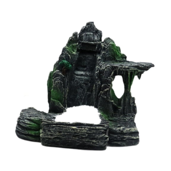 Fzaqwen Aquarium Sand Waterfall Mountain, Fish Tank Accessories Hardscape, Artificial Resin Model Stone for Home Decorations