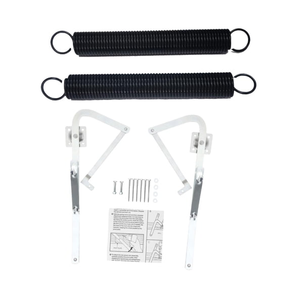 Fzaqwen Attic Ladder Foldable Hinge Arms Galvanized Steel Replacement Kit with Bolts for Hinge with 2 Springs