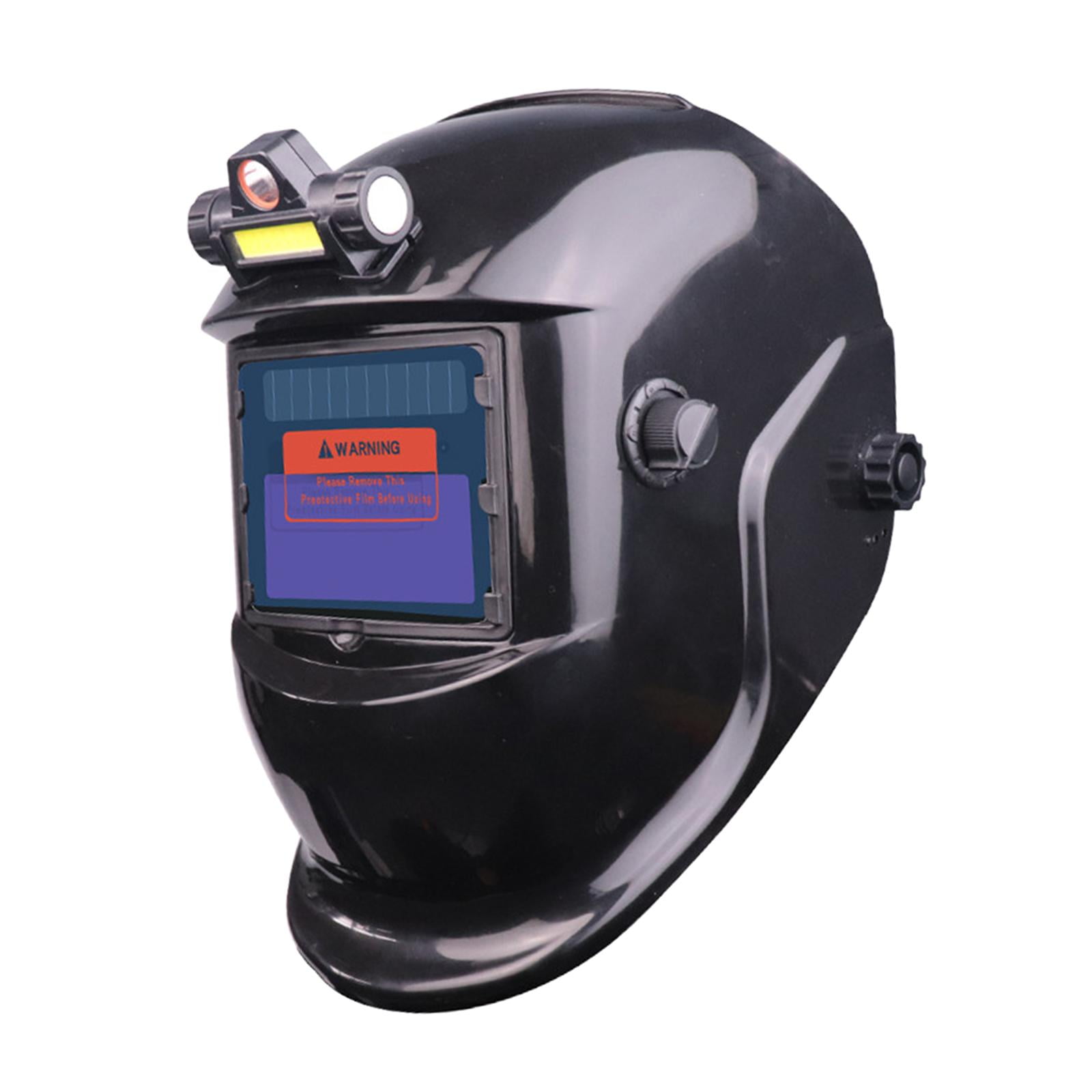 Fzaqwen Auto Darkening Welding Helmet with Headlights, Enlarge The Screen to Protect The