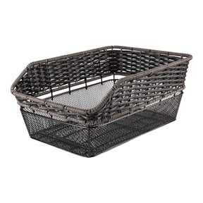 Fzaqwen Bicycle Basket Storage Box Pannier Easy to Clean Rear Bike Basket Cargo Rack for Black