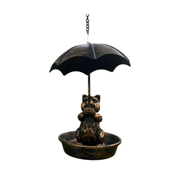 Fzaqwen Bird Feeder Craetive Animal Shape Water Feeding Tray for Balcony Cat