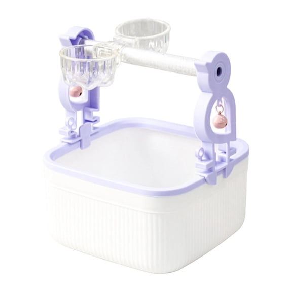 Fzaqwen Bird Perch Exercise Activity Toy Desktop with Cups Gym Bird Stand Parrots Poop Stand for Lovebirds Small Medium Parrot Budgie