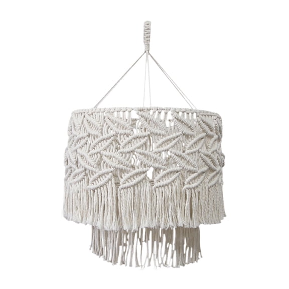Fzaqwen Boho Lamp Shade,Macrame Lampshade Decorative,Handmade Woven Lights Cover Ceiling