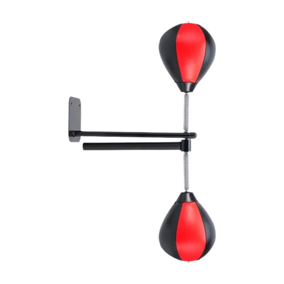 Fzaqwen Boxing Bar Folding Function Pole Adjustable Height Boxing Reaction Ball Punching Red