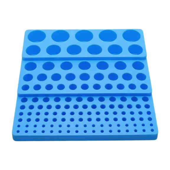 Fzaqwen CNC Milling Cutter Storage Box,Storage Tray,Case Holder Non Slip Multifunctional blue