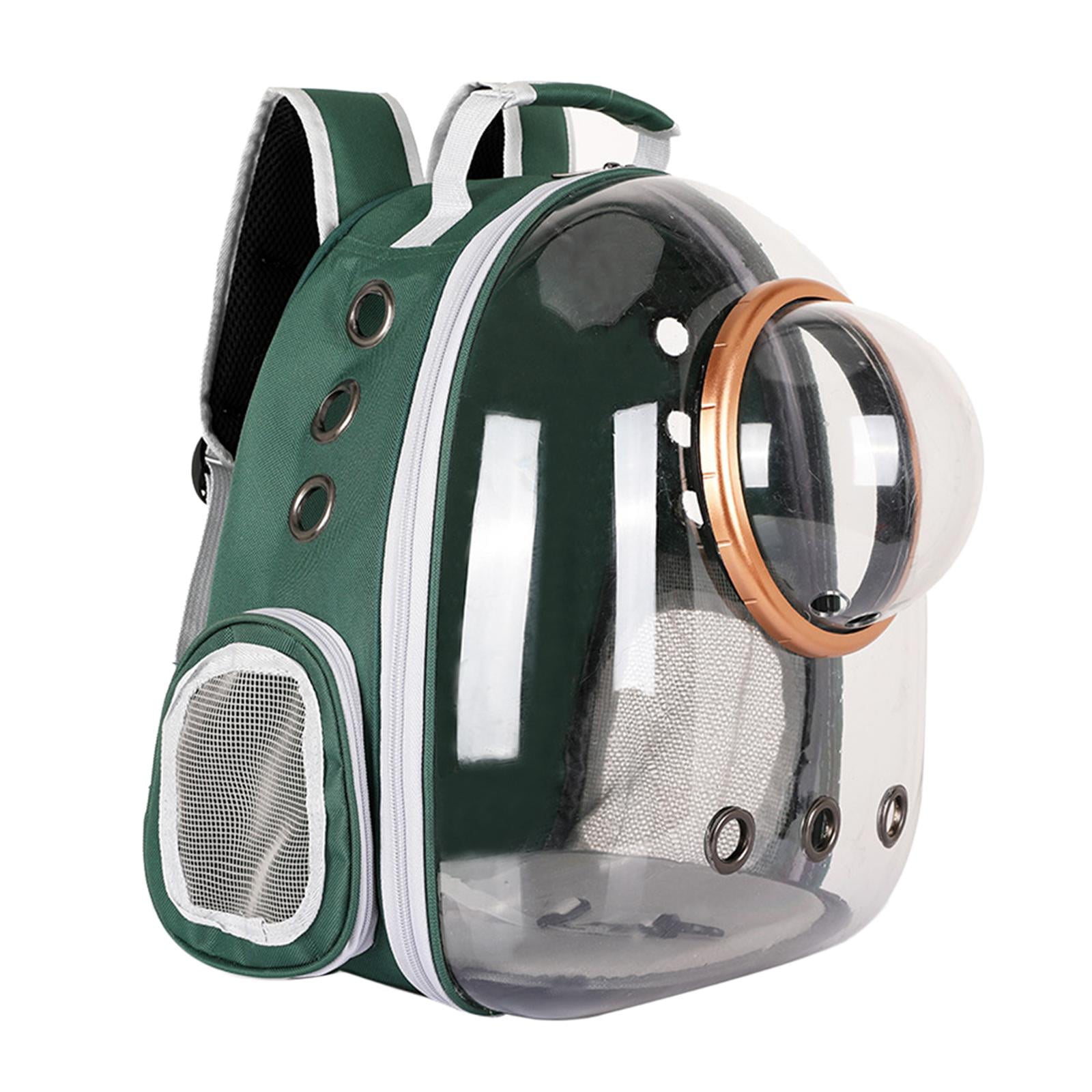 Fzaqwen Cat Dog Carrier Clear Capsule Backpack Travel Sightseeing Knapsack Green