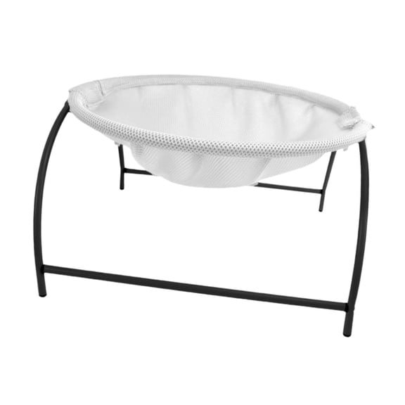 Fzaqwen Cat Elevated Bed Sleeping Detachable Comfortable Rest with Iron Frame Portable white
