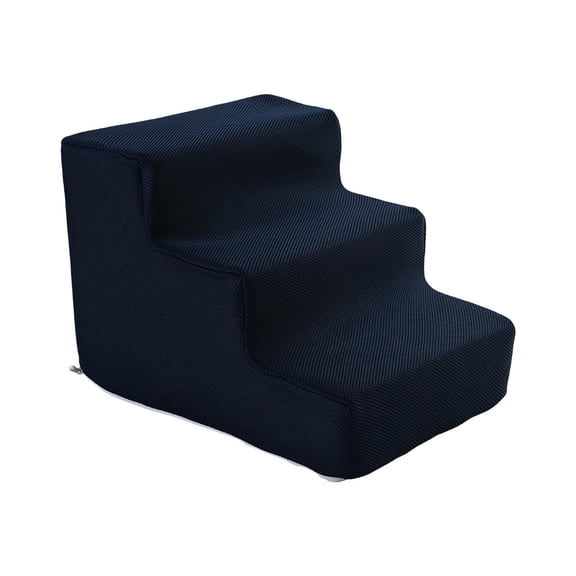 Fzaqwen Cat Ramp Dog Stairs Ladder Lightweight Puppy Stairs Soft and Comfortable Machine S 3 Step Dark BLue