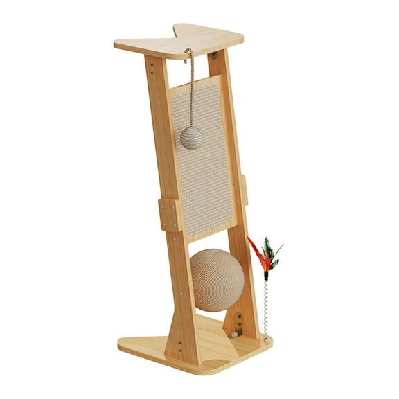 Fzaqwen Cat Scratching Board Scratcher Cardboard Pad Vertical Wear Resistant Interactive 26cmx28cmx70cm