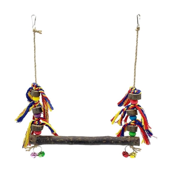 Fzaqwen Chicken Swing Large Parrots Wooden Perch for Hen Large Birds Macaws Canary B B