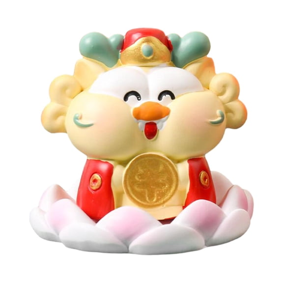 Fzaqwen Chinese God of Wealth Dragon Figurine Desktop Ornament Table Centerpiece Artwork Style A