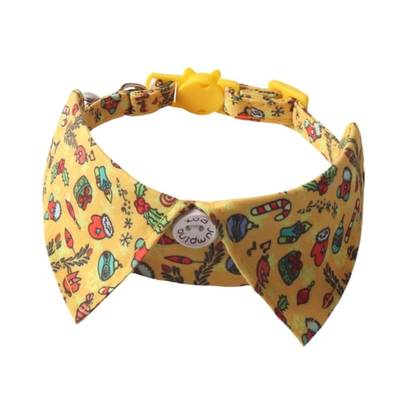 Fzaqwen Christmas Cat Bowtie Festive Cat Accessory Adjustable Christmas Cat Costume Cat yellow
