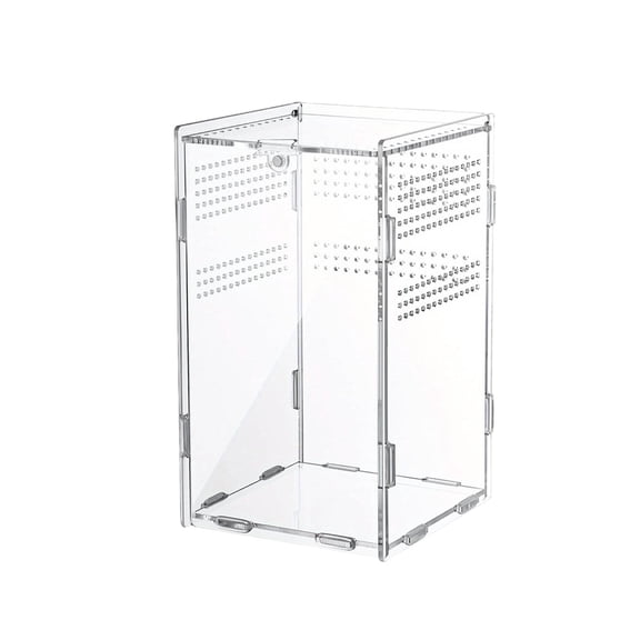 Fzaqwen Clear Jumping Spiders Enclosure Compact Habitat Tarantula Breeder Box for Lizard