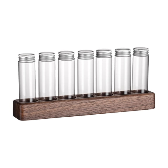 Fzaqwen Coffee Bean Cellars with Stand Clear Canister Coffee Beans Storage Container for 7 hole