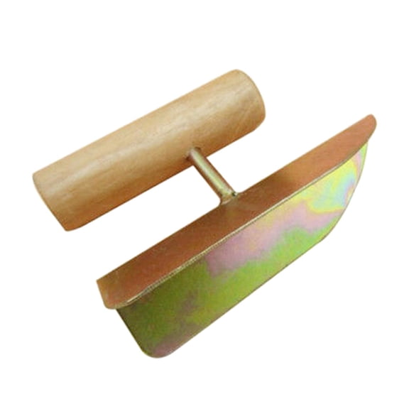Fzaqwen Corner Trowel with Wooden Handle, Masonry Hand Trowel, Home Construction Tool, Wall Corner Plastering Tool, 90 Degree Angle Drywall Corner Tool Outside Corner