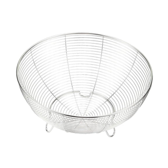 Fzaqwen Countertop Fruit Bowl Drain Basket Portable Serving Tray Metal Wire Fruit Basket 26cm