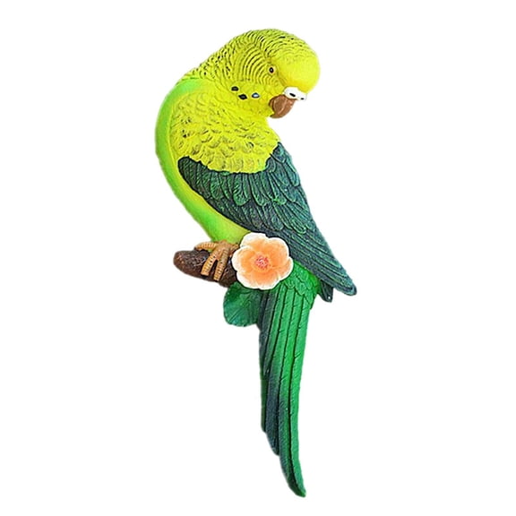 Fzaqwen Creative Miniature Birds Tree Peeker Decor Statues Handpainted Hanging Arts Right Green