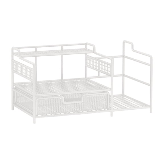 Fzaqwen Desk File Organizer Paper Letter Tray Desk Document Sorting Shelf Rack Mesh File White