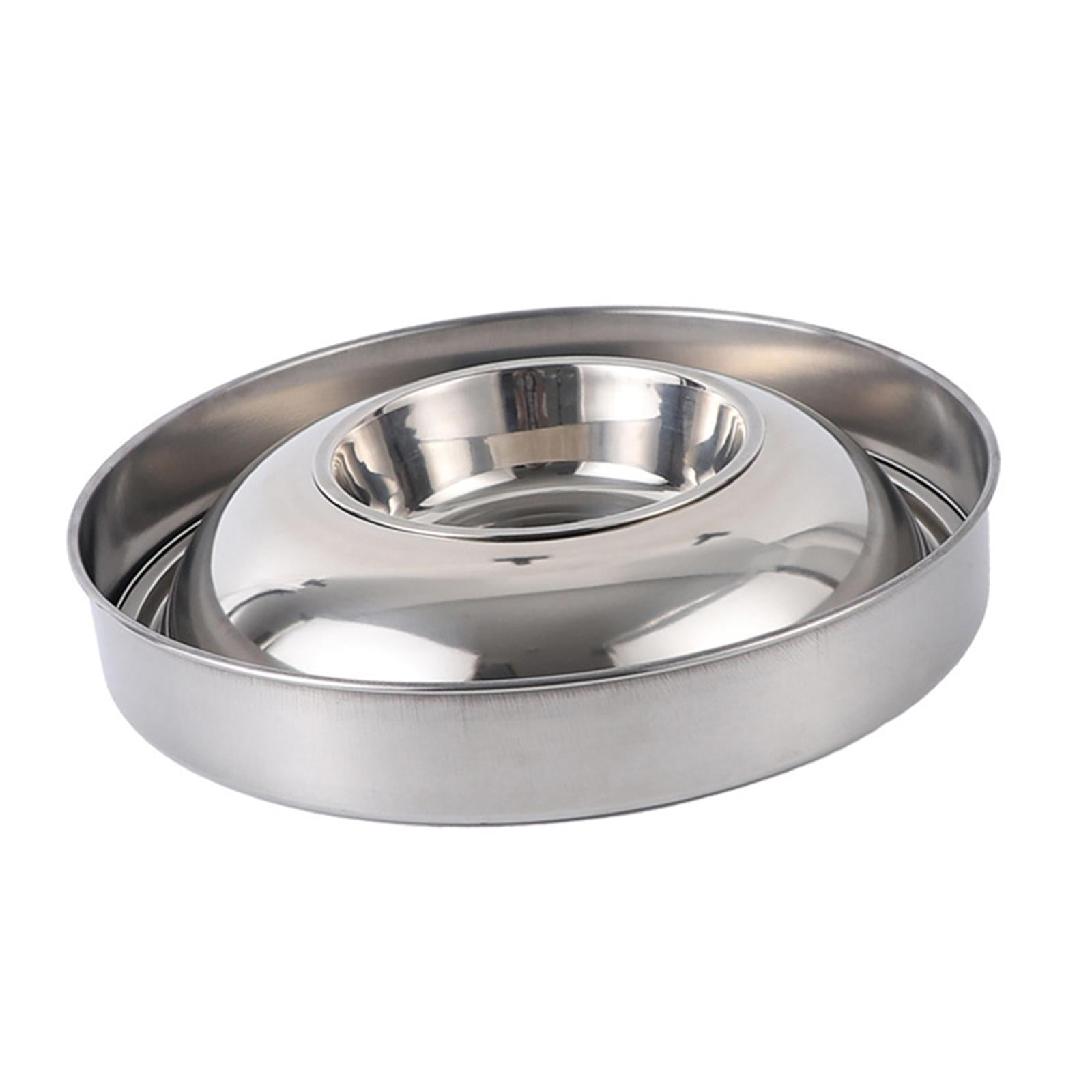 Fzaqwen Dog Water Feeding Bowl Set Stainless Steel Slow Food Bowl Feeding Bowls Drinking Diameter 36cm
