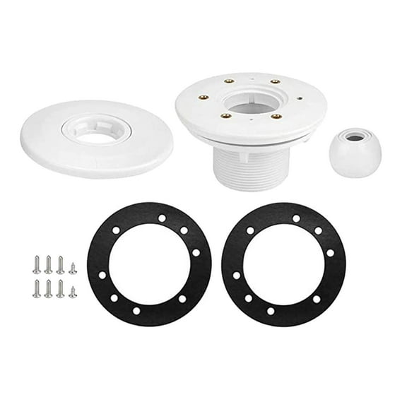 Fzaqwen Durable Swimming Pool Return Jet Fitting with Gasket, Above Ground Swim Pool Hut