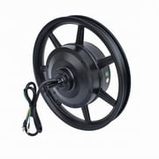 Fzaqwen Electric Bicycle Hub Motor Wheel 48V 500W Geared Drive 14 Inch Black for Folding Bike Conversion