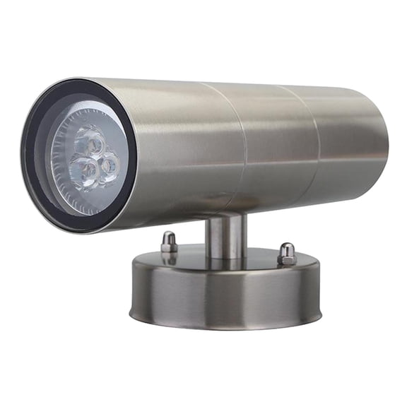 Fzaqwen Exterior Outdoor Up Down Wall Light IP65 Stainless Steel 6 LED Beads, Double Warm White
