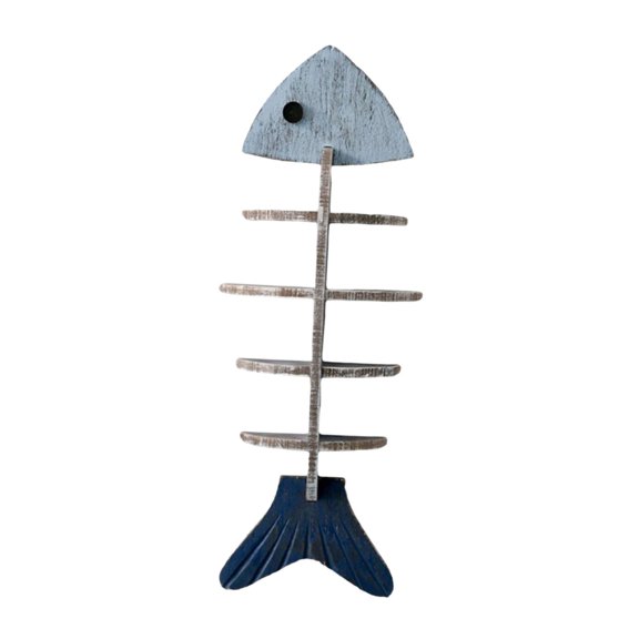 Fzaqwen Fishbone Shape Wall Shelf Beach Themed Creative Practical Easy to Use Wall Mount Vertical