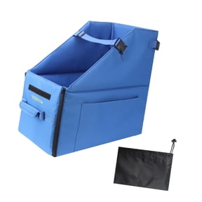 Fzaqwen Folding Bike Storage Box Bicycle Organizer Easy Transportation with Carry Handle Blue