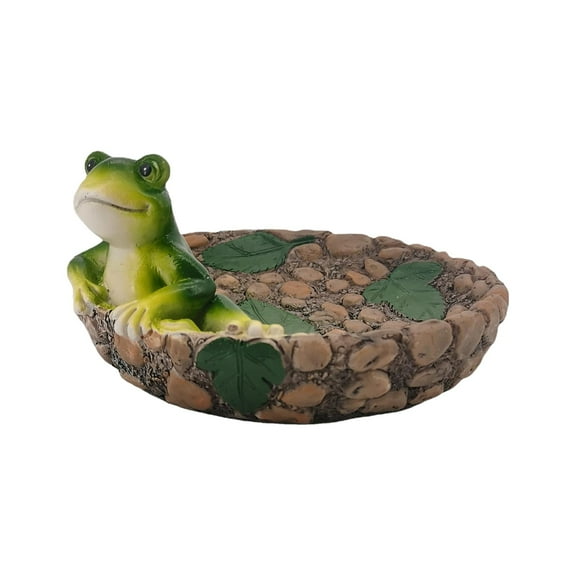 Fzaqwen Frog Figurine Handpainted Adorable Frogs Collection IS Paddling in The Pool Frog