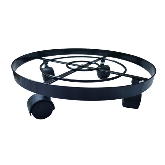 Fzaqwen Garden Caddy Plant Mover with Swivel Wheels Anti-rust Metal Iron Planter Trolley 32cm