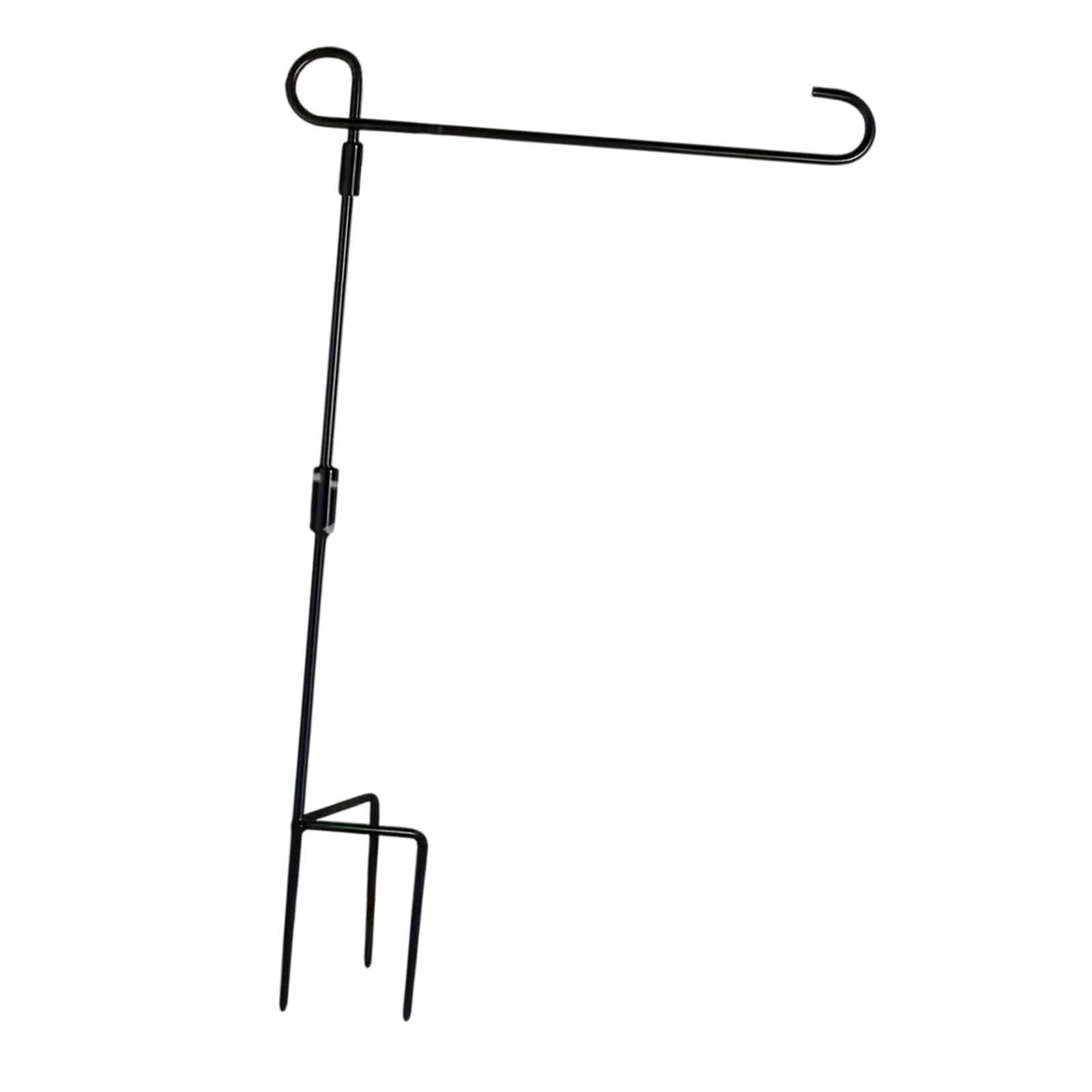 Fzaqwen Garden Flag Stand Lawn Flag Holder Banner Holder Bracket Iron for Seasonal Flags