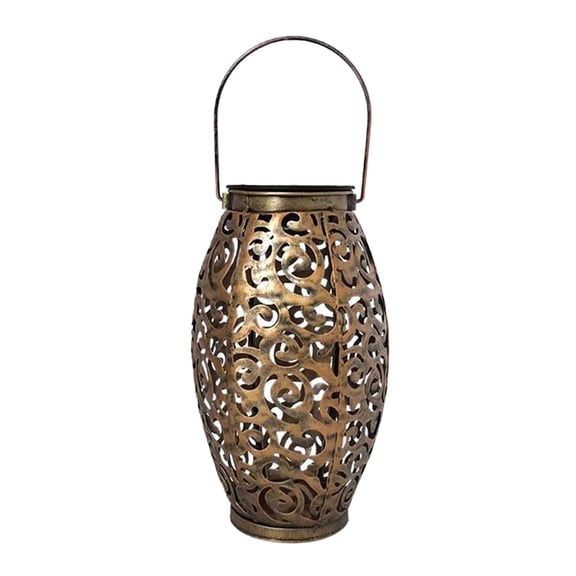Fzaqwen Garden Hanging Solar Lantern Propitious Hollow Light for Pathway Walkway, Beautiful Decoration