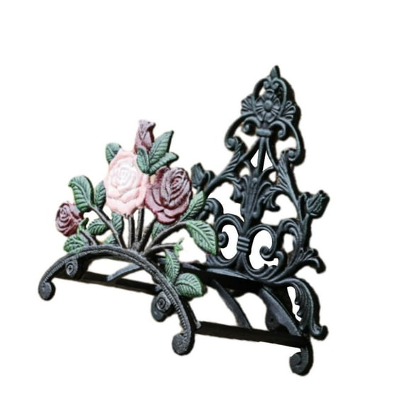 Fzaqwen Garden Hose Holder Cast Iron Decorative Organizer Easy to Install Duty for Patio 23x16x28.5cm