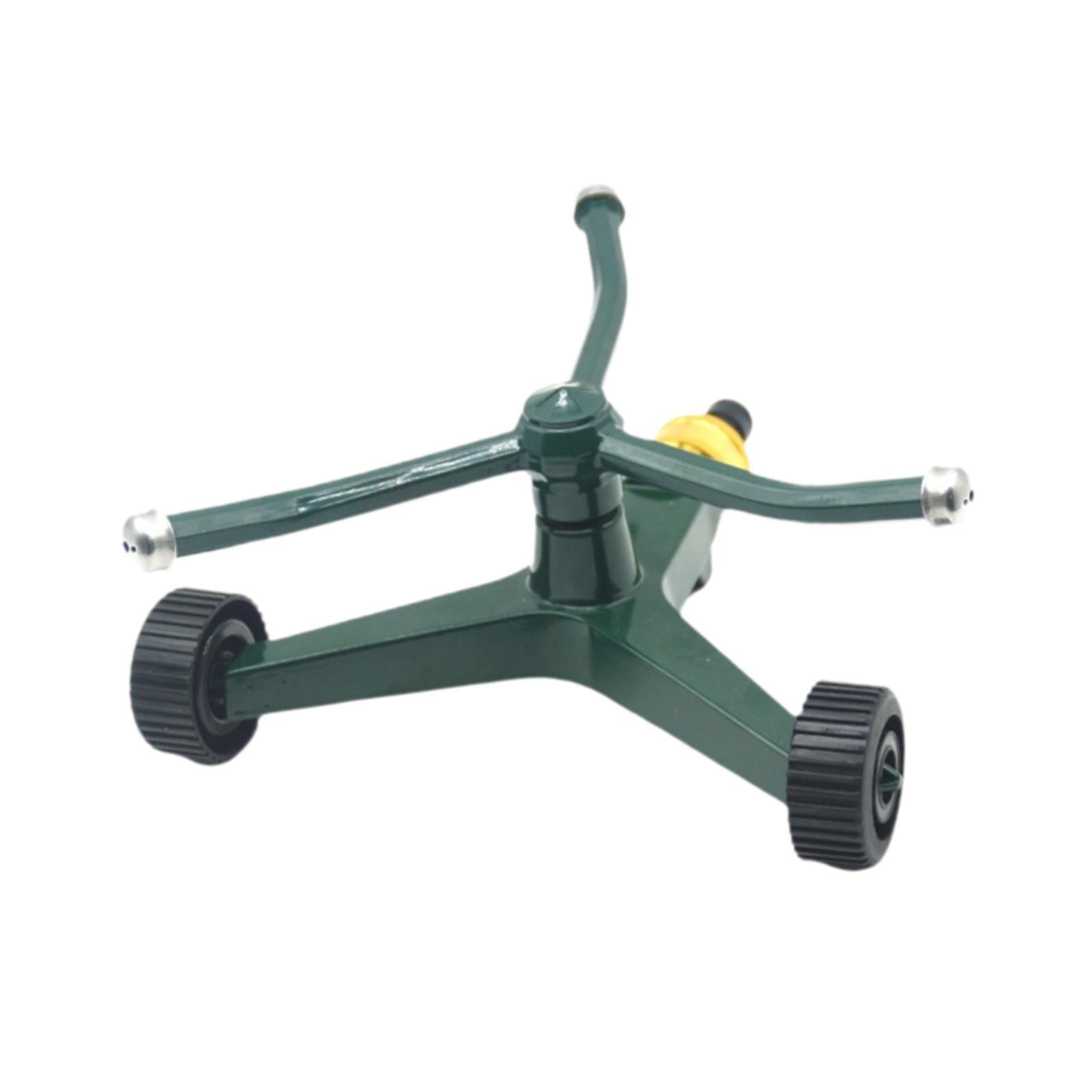 Fzaqwen Garden Sprinkler Household with Wheel Base Whirling Sprinkler Lawn Sprinkler for