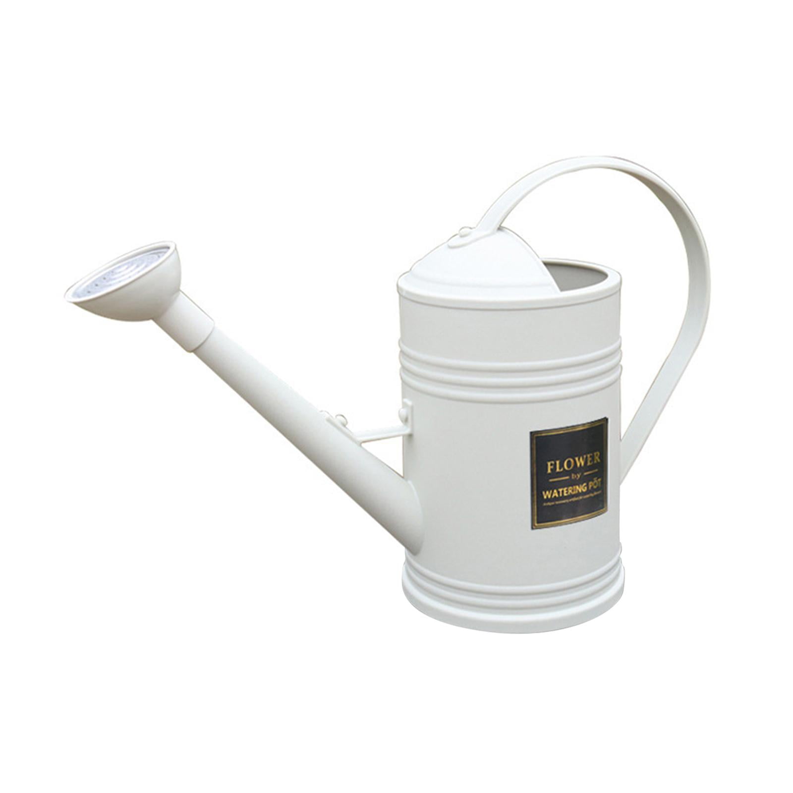 Fzaqwen Garden Watering Can 1.8L Capacity Long Nozzle Watering Bucket for Indoor Outdoor White