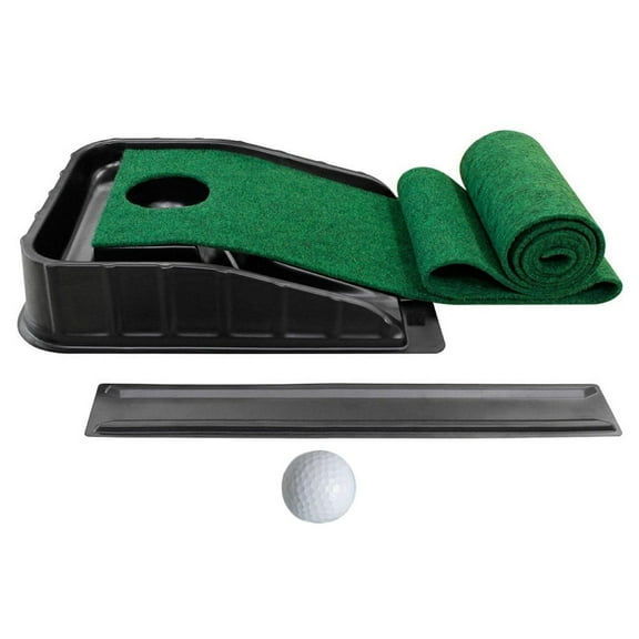 Fzaqwen Golf Putting Green Mat Automatic Ball Return Easy to Assemble Practice Equipment