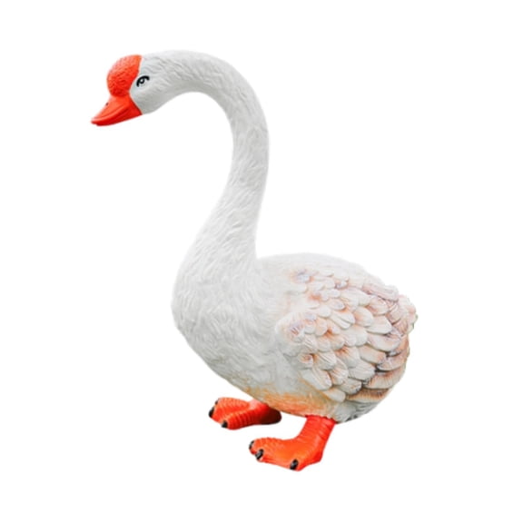 Fzaqwen Goose Statue Animal Sculpture PVC Collectible Display Realistic Versatile Sturdy