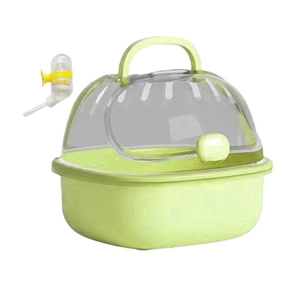 Fzaqwen Hamster Carrier Cage Clear Breathable Portable Travel Hamster Travel Carrier for green