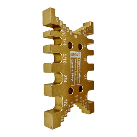 Fzaqwen High Accuracy Tenon Gauge Saw Table Machine Tool Measuring Tools Metric Imperial Gold
