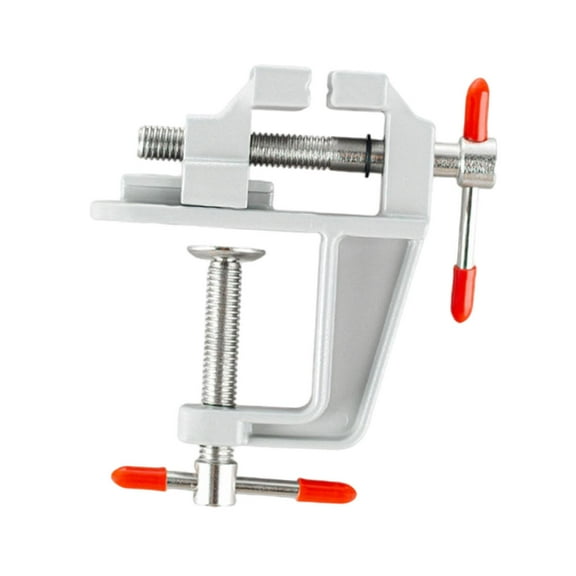 Fzaqwen Home Vice Clamp Holder Rack Adjustable Portable Multifunction AntiSlip Mini Work Silver