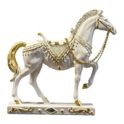 Fzaqwen Horse Statue Art Figurine Collectible Artwork Resin Horse Sculpture Figurine for White
