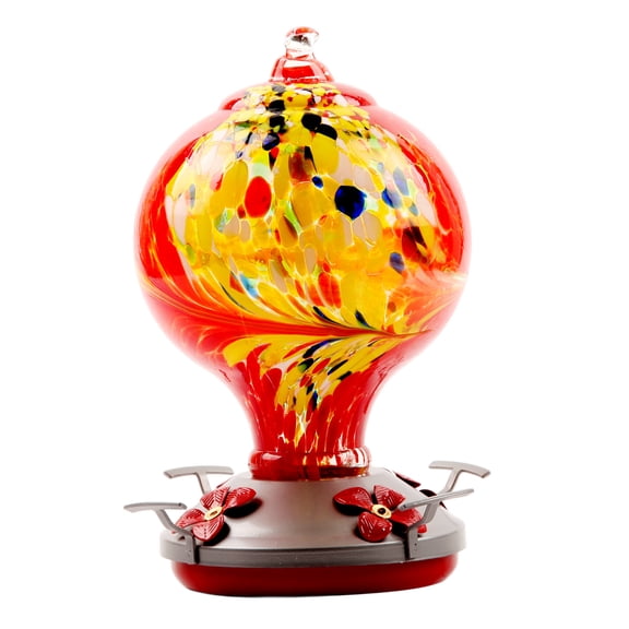 Fzaqwen Hummingbird Nectar Flower Feeder Easy to Clean with Hanging Hook, Rope Red